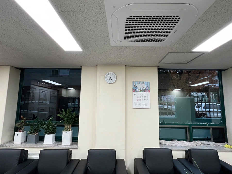 기흥 공공기관 사무실 창문열차단 필름 시공 장면